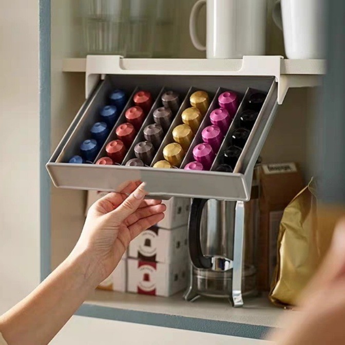 Coffee Tea Organizer - Tempat Kapsul Kopi Rak Penyimpanan Kantong