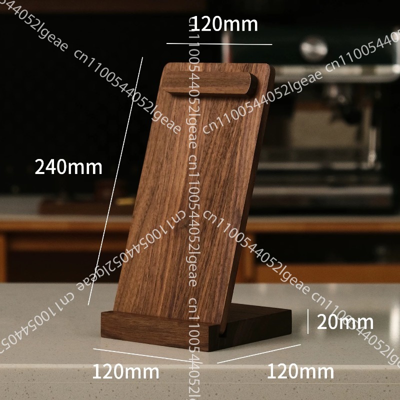 Coffee Tea Menu - Kartu menu kayu walnut hitam untuk