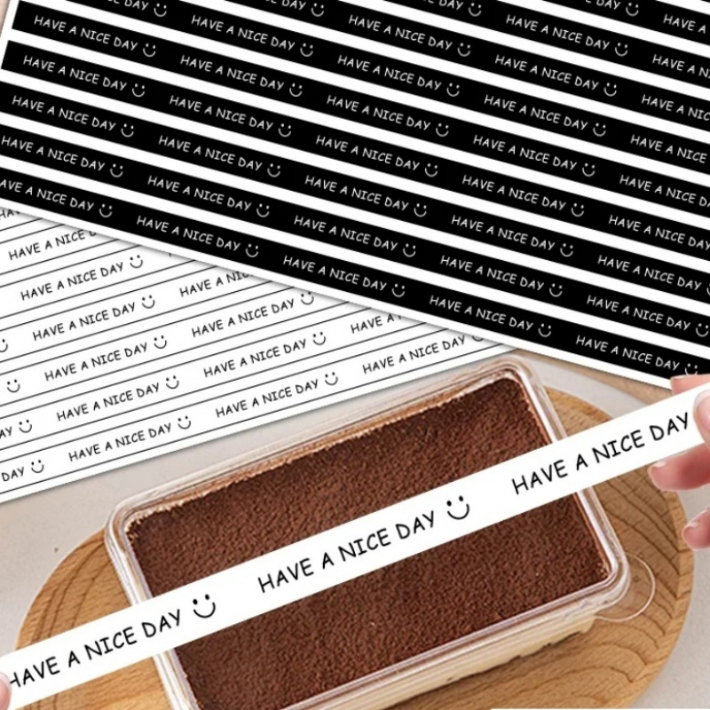 Coffee Tea Mugs - 100 Buah Stiker Penyegel Wajah Tersenyum