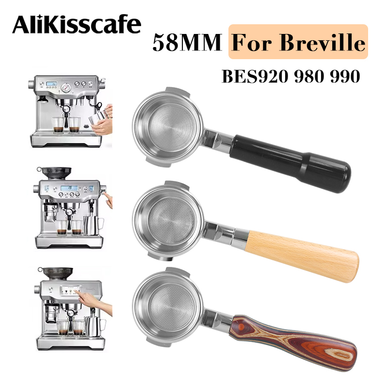 Coffee Tea Espresso - Portafilter tanpa dasar 58MM untuk Breville