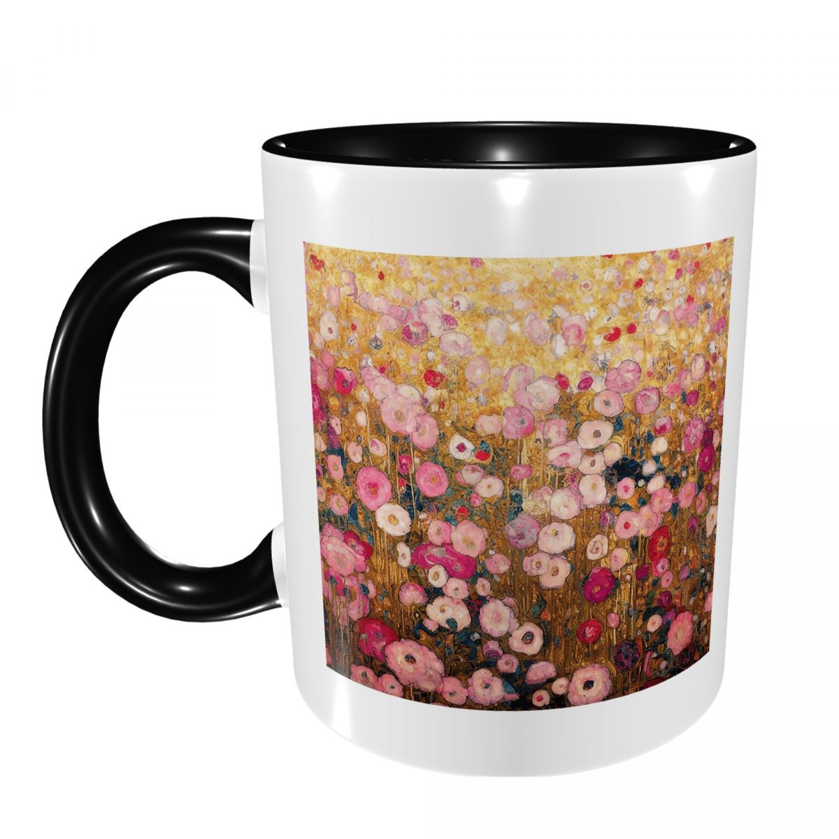 Coffee Tea For Garden - Gustav Klimt Mug Taman Bunga Merah