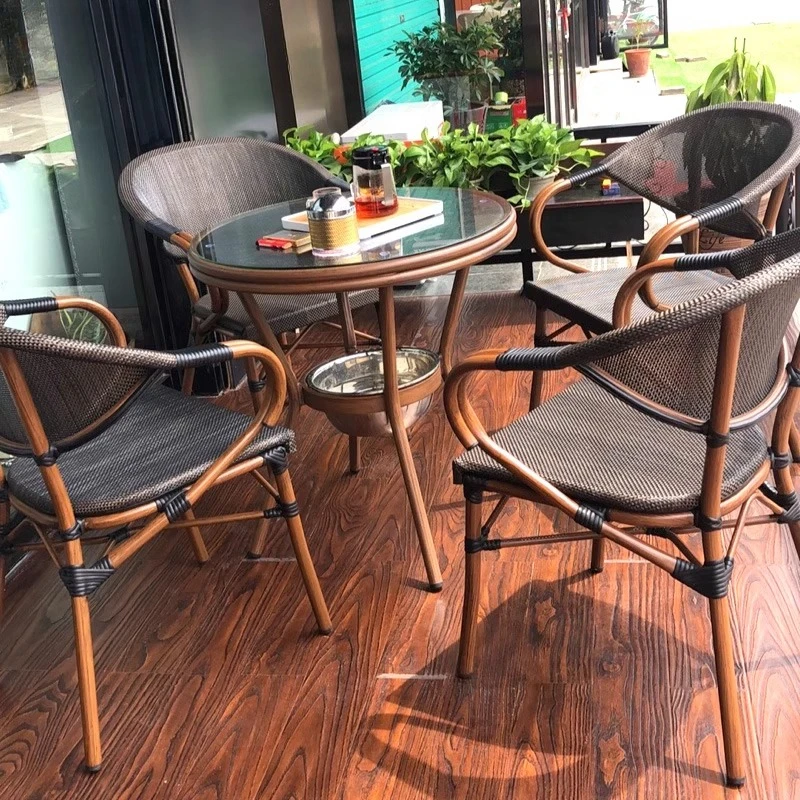 Coffee Tea For Garden - Set meja dan kursi rotan untuk