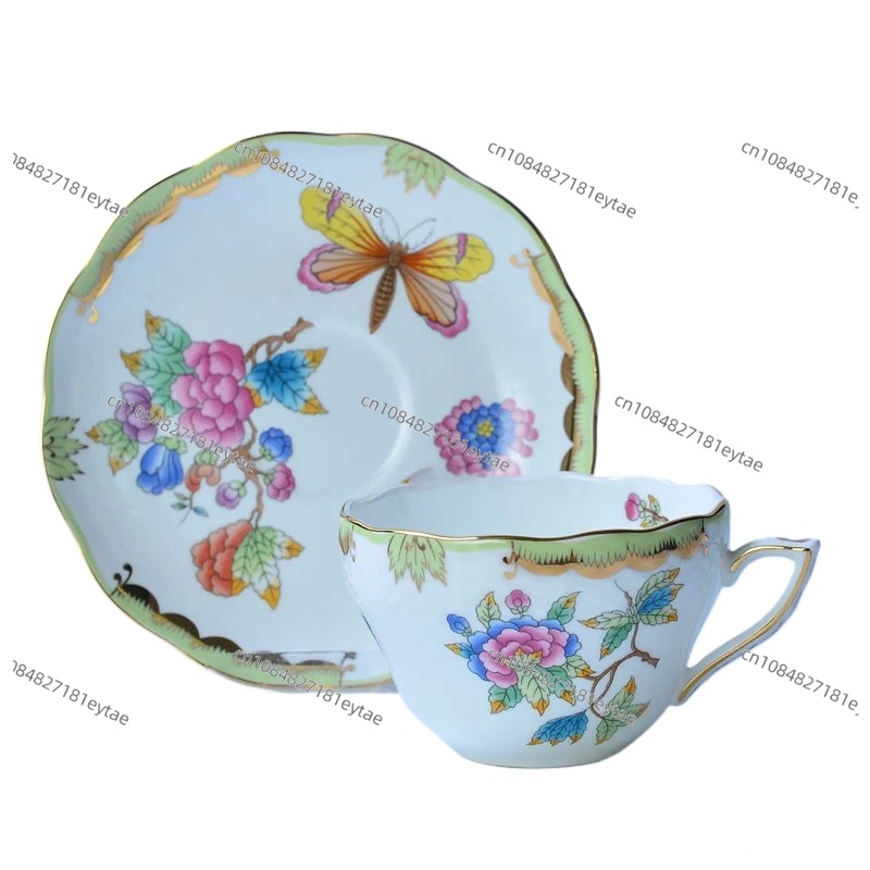 Coffee Tea Gift Basket - Set Cangkir & Piring Kopi Motif