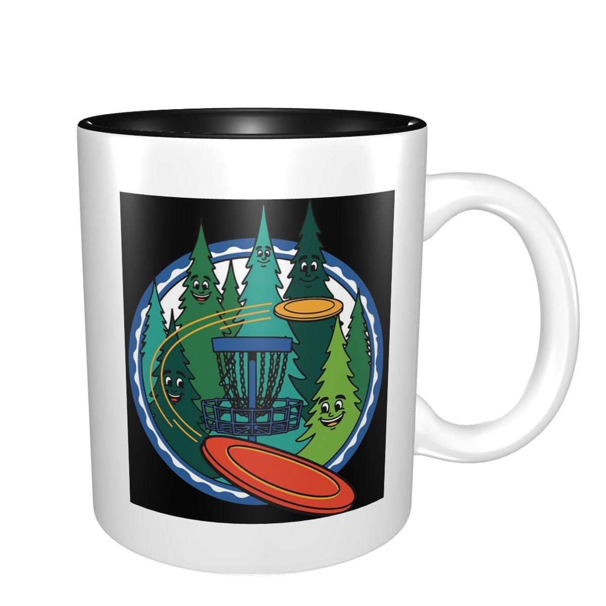Coffee Tea Gift Basket - Mug Keramik Lucu Motif Hutan dengan