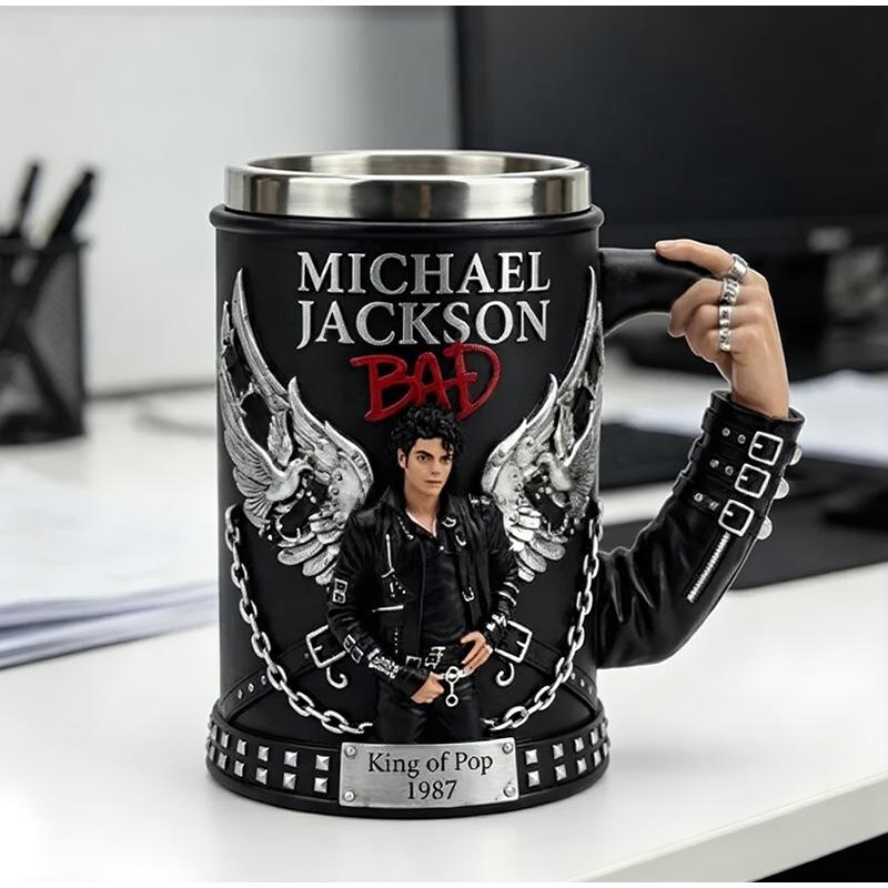 Coffee Tea Mugs - Mug Resin 3D Michael Jackson King