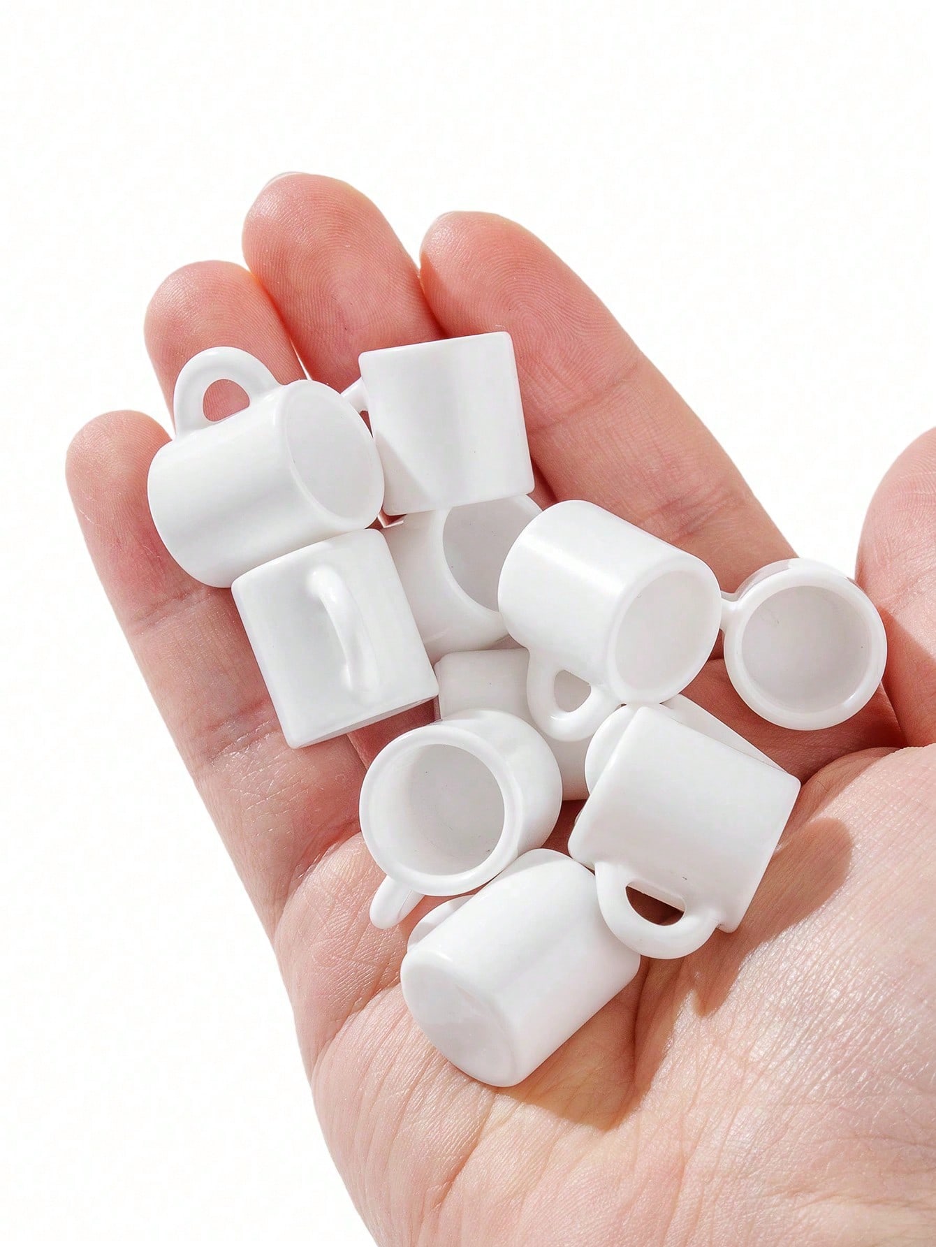 Coffee Tea Mugs - 10 Buah Mug Putih Miniatur Rumah