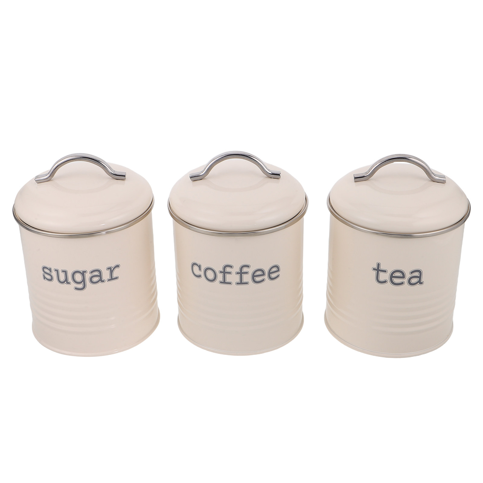 Coffee Tea And Sugar Canisters - 3Pcs Set Wadah Kopi Kedap Udara,