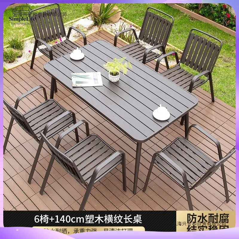 Meja Kopi Kayu Outdoor untuk T - Coffee Tea For Garden ulasan dan harga