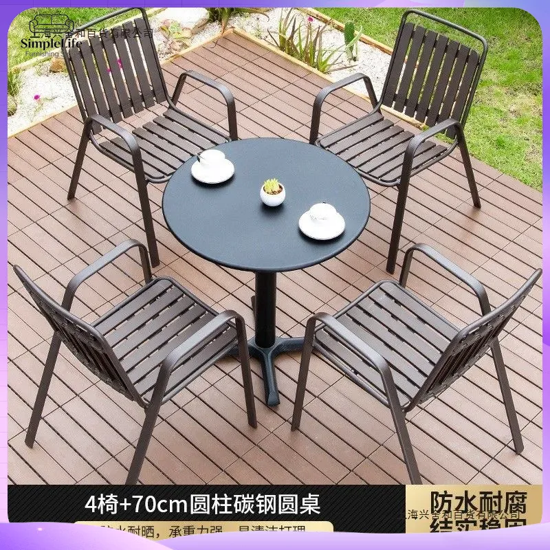 Meja Kopi Kayu Outdoor untuk T - Coffee Tea For Garden ulasan dan harga