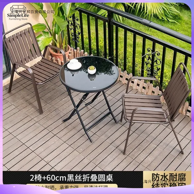 Meja Kopi Kayu Outdoor untuk T - Coffee Tea For Garden ulasan dan harga