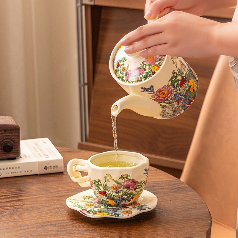 Set Teh Keramik Vintage Eropa  - Coffee Tea Gift Basket ulasan dan harga