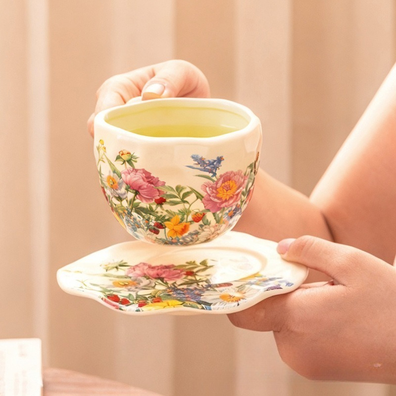 Set Teh Keramik Vintage Eropa  - Coffee Tea Gift Basket ulasan dan harga