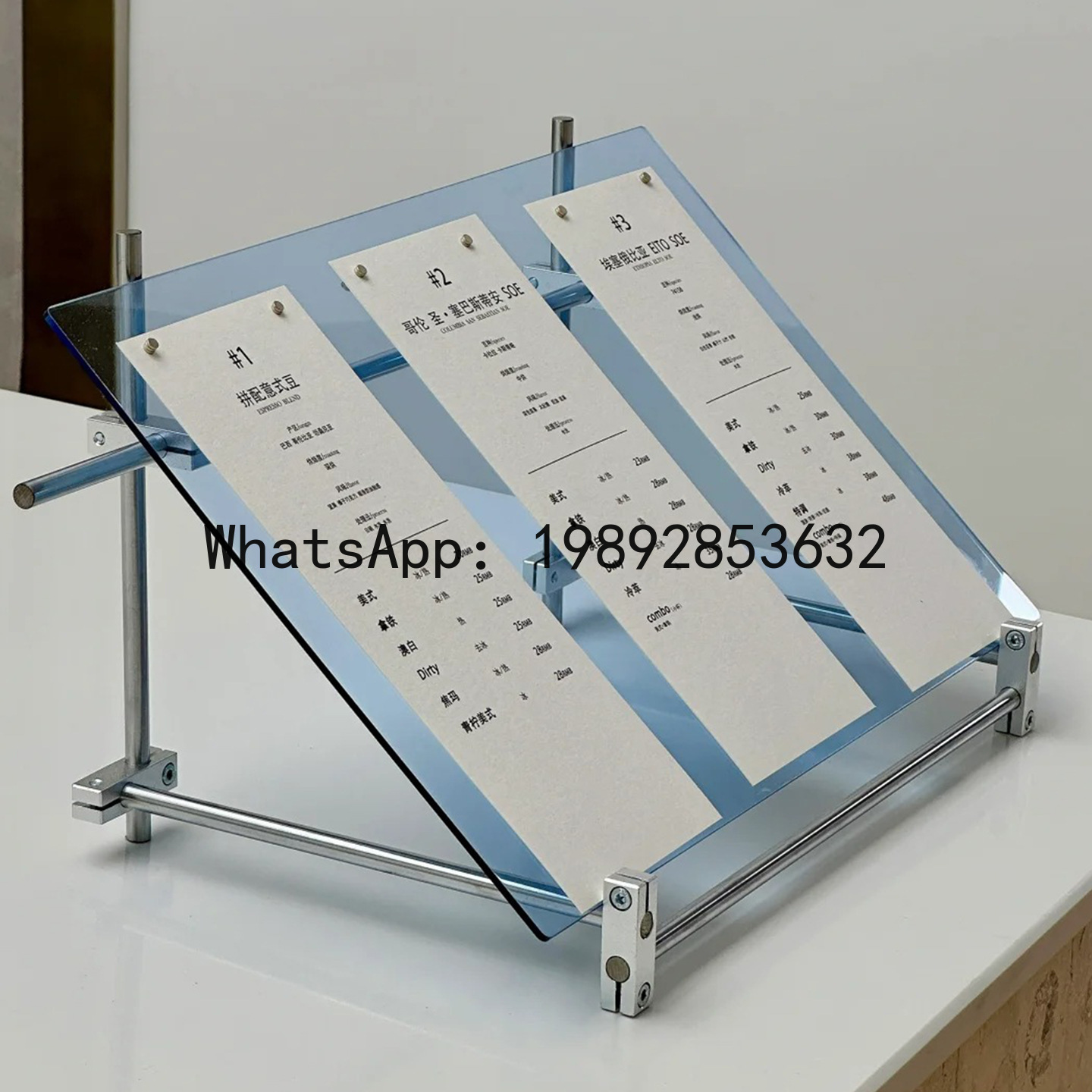 Stands Display Akrilik YFY unt - Coffee Tea Menu ulasan dan harga