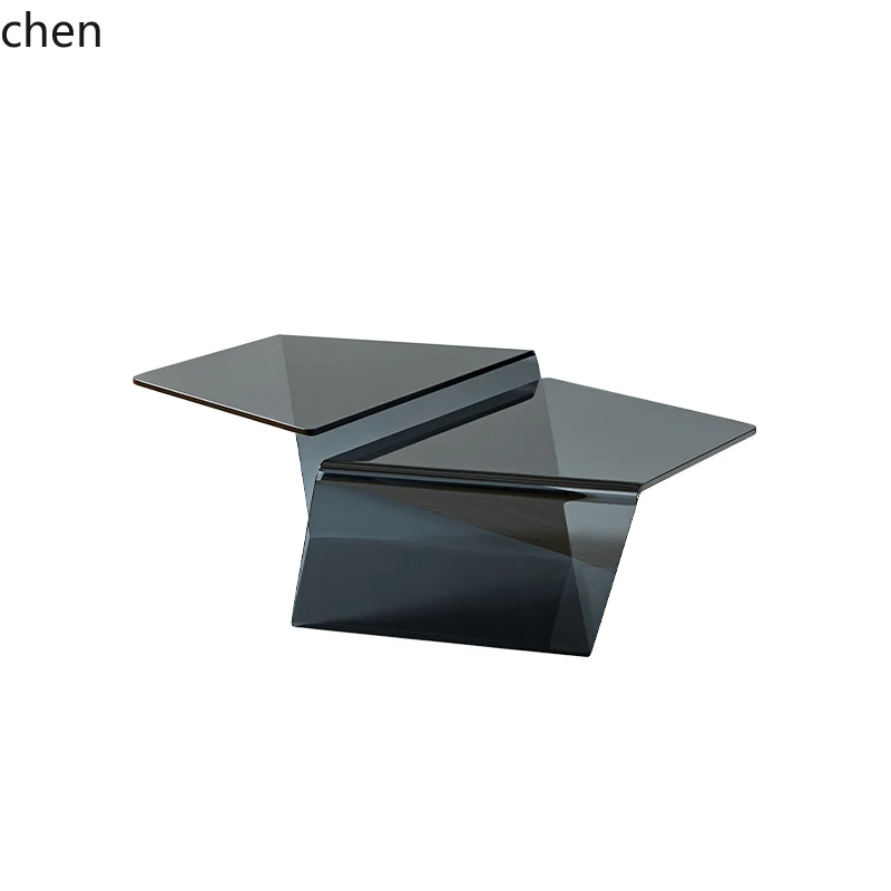 W5.19 Meja Kopi Kaca Kreatif M - Coffee And Tea Glass ulasan dan harga