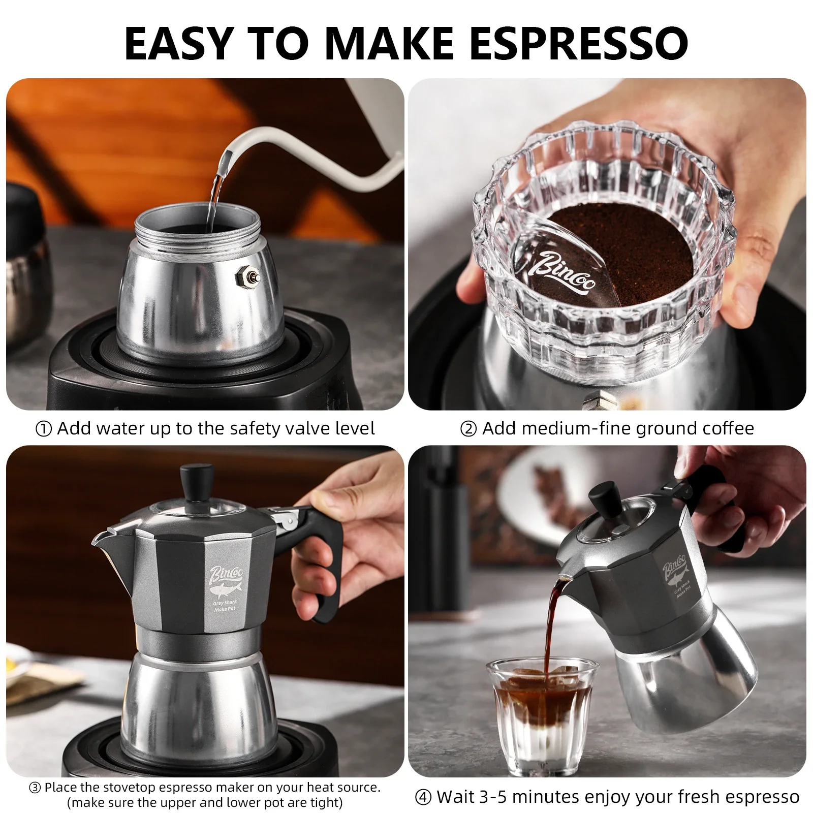 Bincoo 2 Cangkir Double Valve  - Coffee Tea Espresso ulasan dan harga