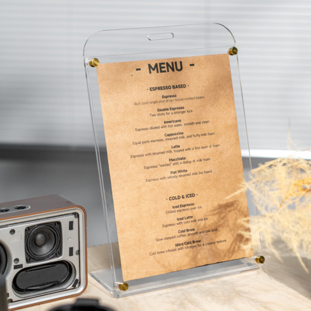 1 Buah Stand Display A4 Transp - Coffee Tea Menu ulasan dan harga