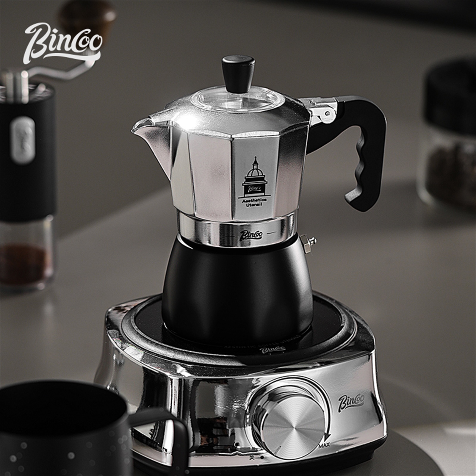 BINCOO Teko Moka Katup Ganda,  - Coffee Tea Espresso ulasan dan harga