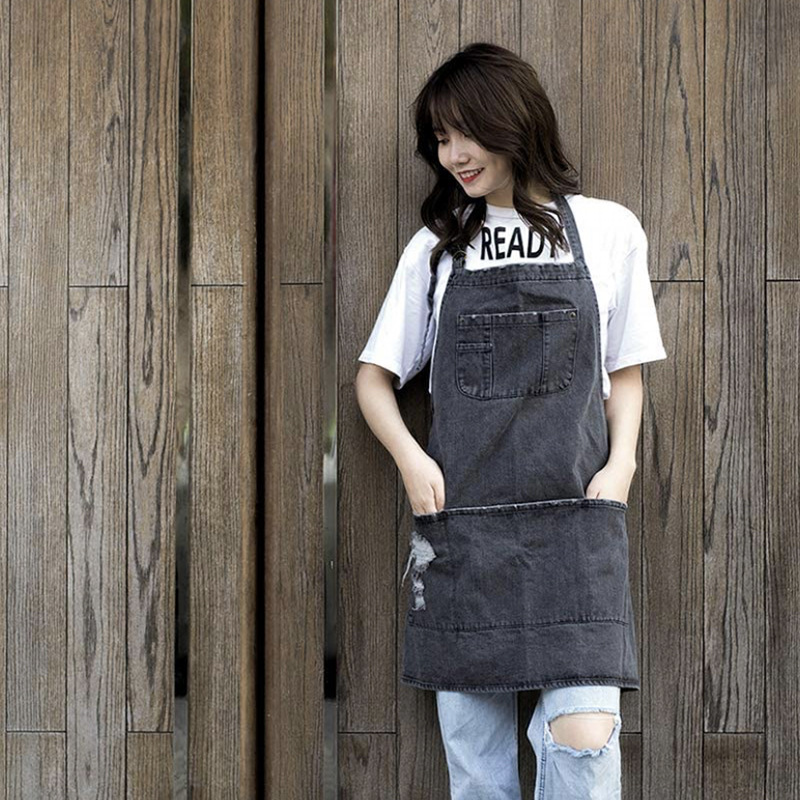Celemek Denim Katun Cuci Jepan - Coffee Tea For Garden ulasan dan harga
