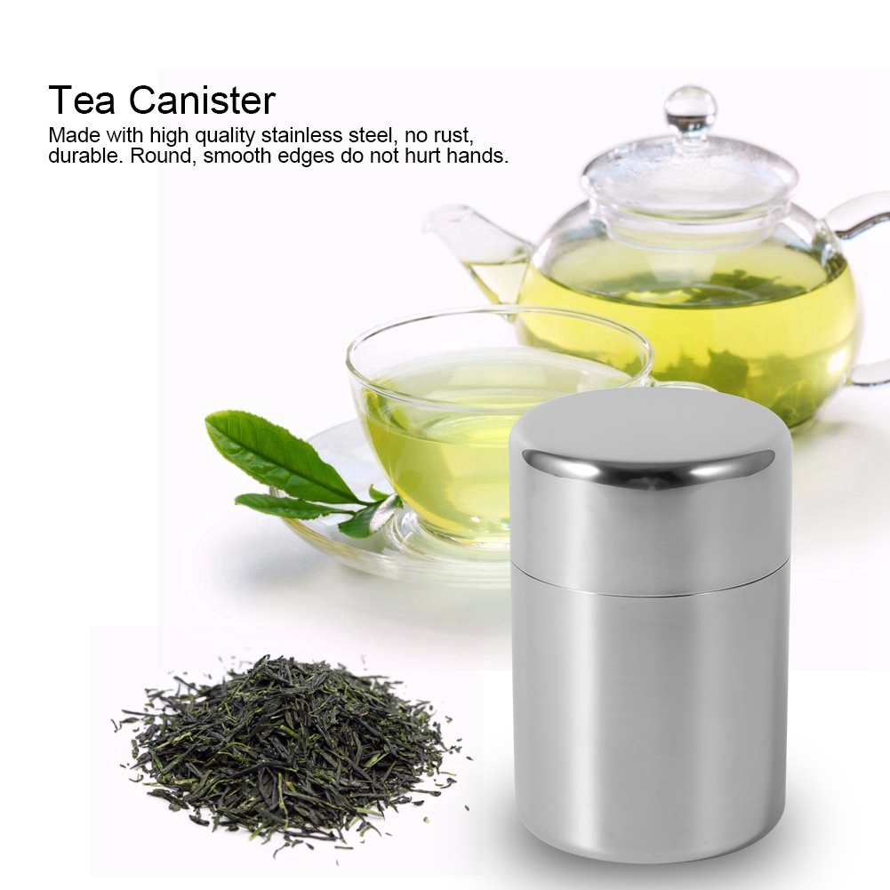 Kaleng daun teh Stainless Stee - Coffee Tea And Sugar Canisters ulasan dan harga