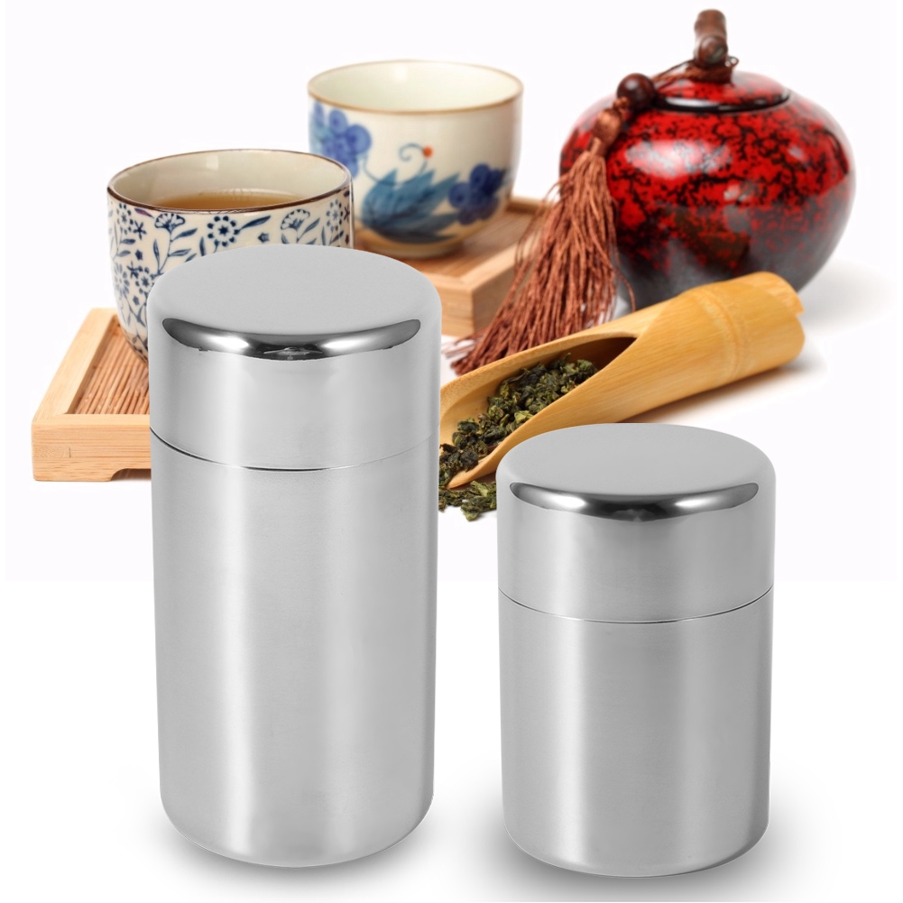 Kaleng daun teh Stainless Stee - Coffee Tea And Sugar Canisters ulasan dan harga