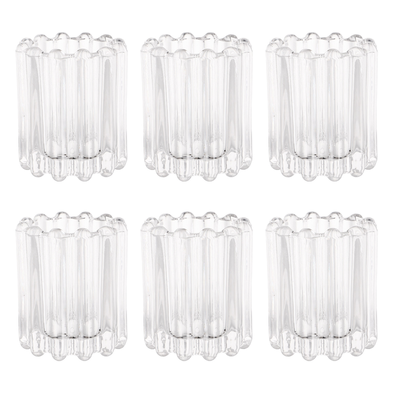6 Buah Tempat Lilin Kaca Gaya  - Coffee And Tea Glass ulasan dan harga