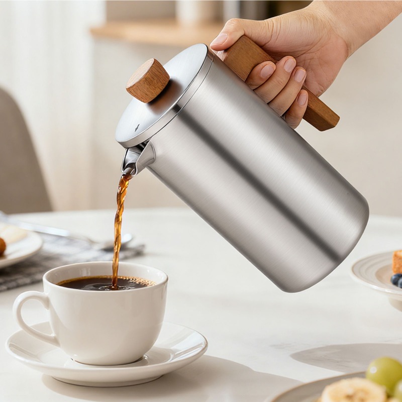 JUSTINLAU 1000ml Panci French  - Coffee Tea Pot ulasan dan harga