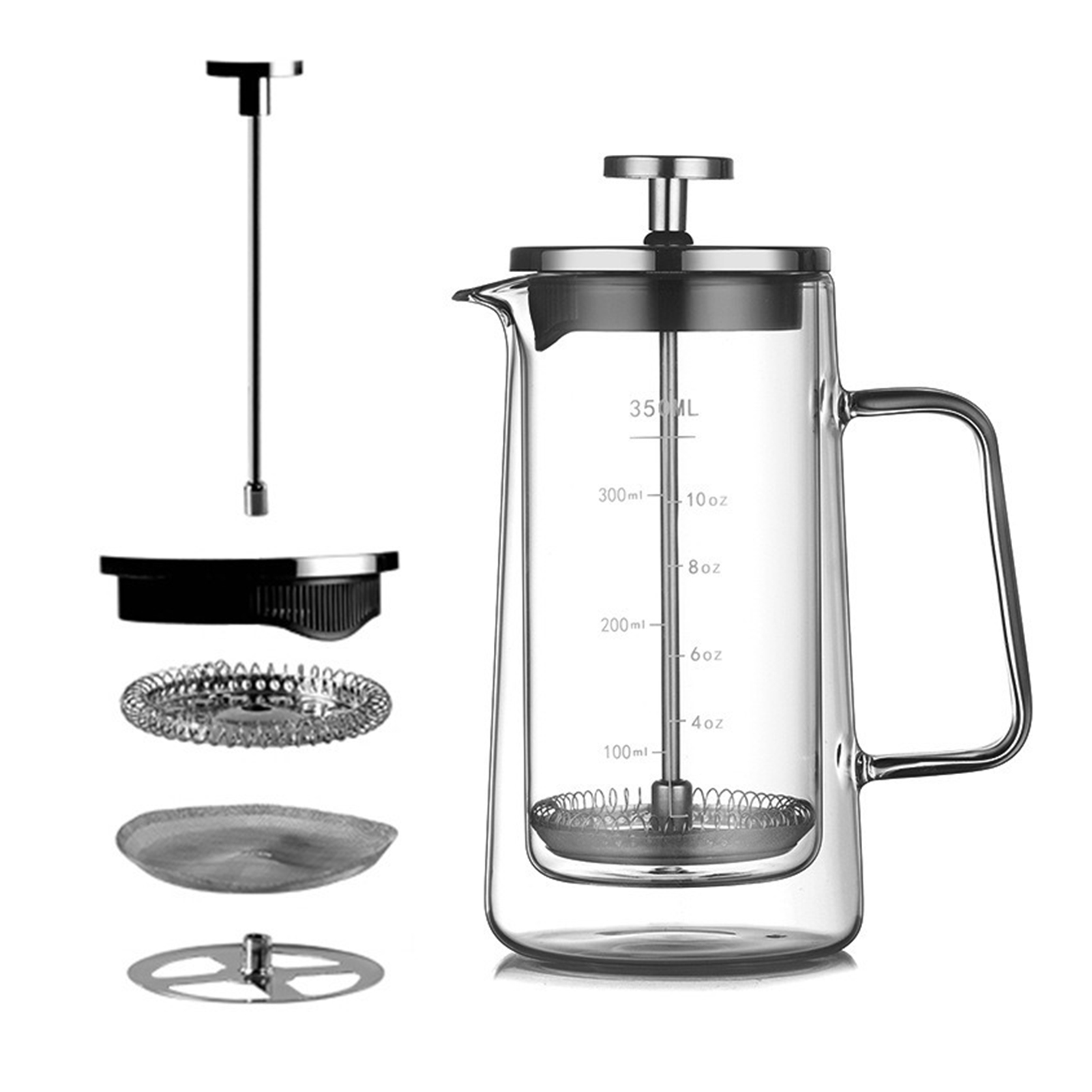 Teko French Press Dua Lapis da - Coffee Tea Pot ulasan dan harga