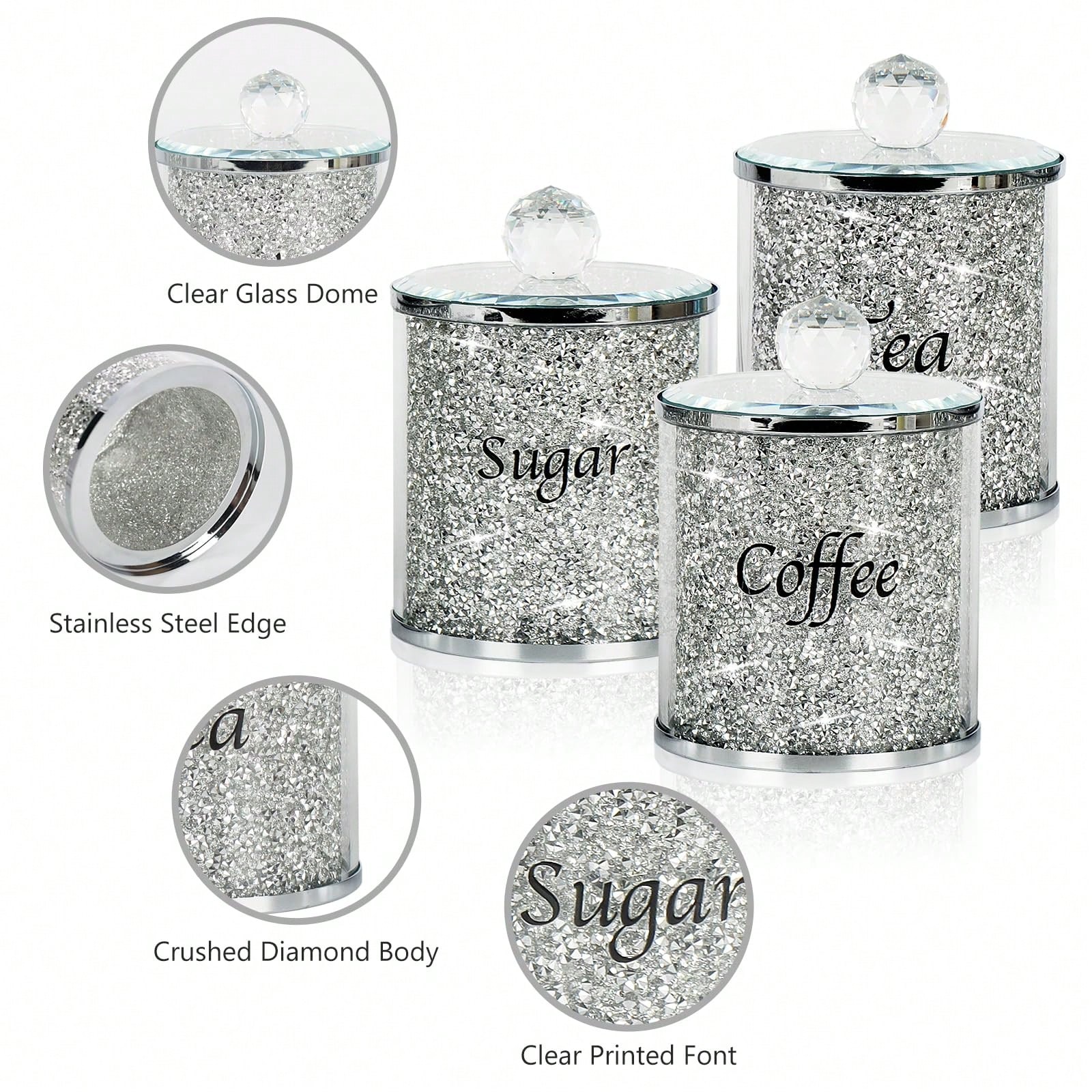 Set Wadah Kopi Gula Teh Berkil - Coffee Tea And Sugar Canisters ulasan dan harga