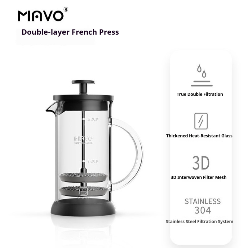 MAVO French Press Coffee Maker - Coffee Tea Pot ulasan dan harga