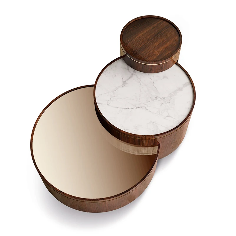Meja teh bundar veneer kayu eb - Coffee Tea Hong Kong ulasan dan harga