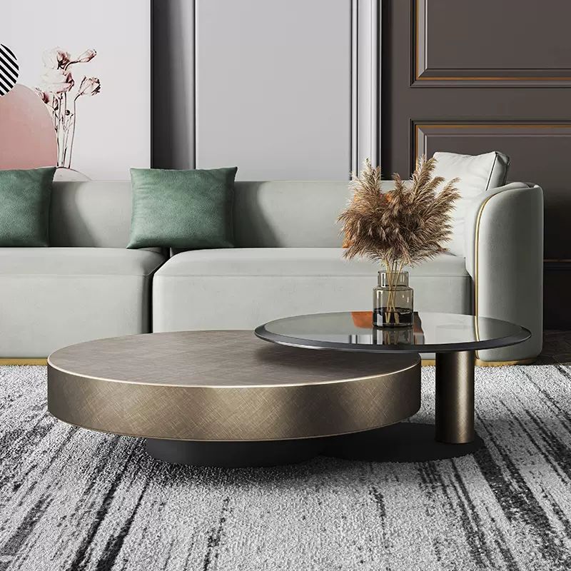 Meja Samping Bundar Modern dar - Coffee And Tea Glass ulasan dan harga