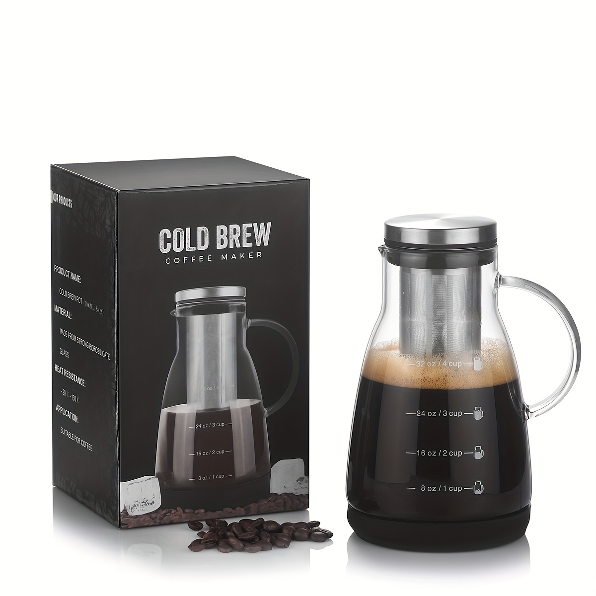 Pitcher Kopi Dingin Klasik 24o - Coffee And Tea Glass ulasan dan harga