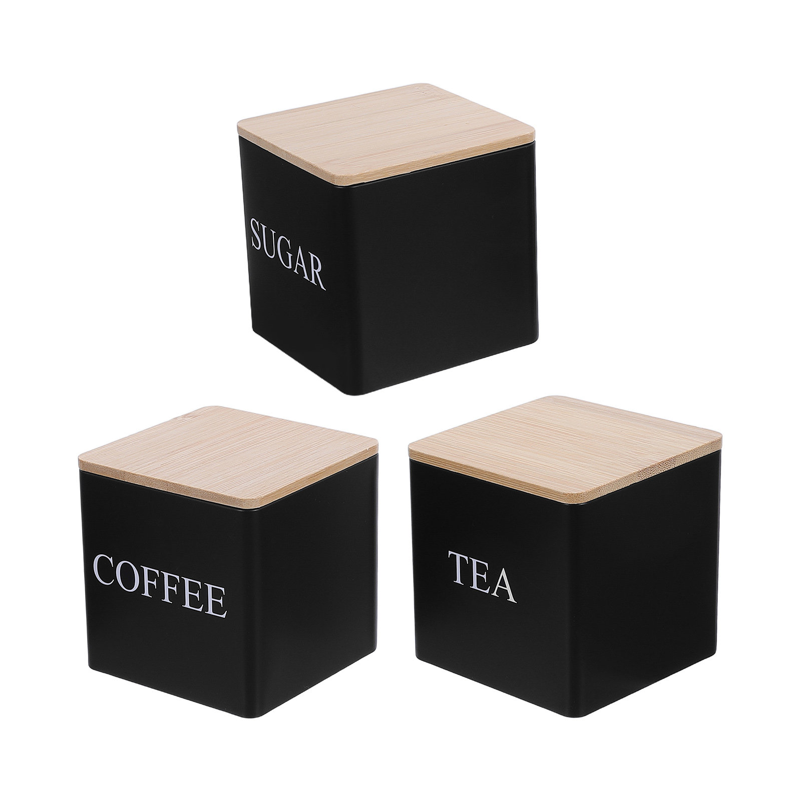 3Pcs Set Wadah Teh Kopi Gula L - Coffee Tea And Sugar Canisters ulasan dan harga