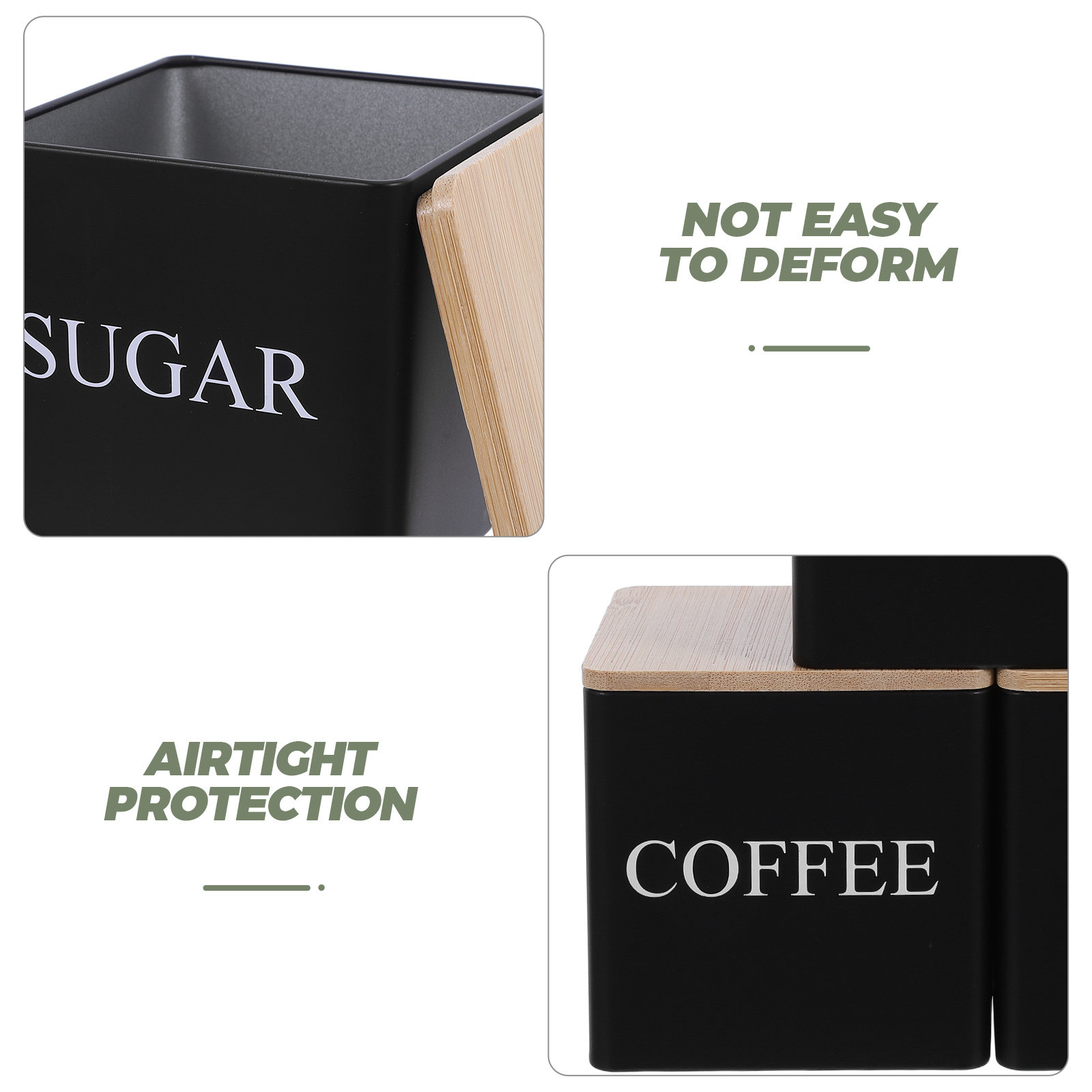 3Pcs Set Wadah Teh Kopi Gula L - Coffee Tea And Sugar Canisters ulasan dan harga